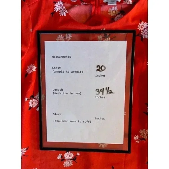 Old Navy red floral dress size small above knee short sleeve - Picture 5 of 5